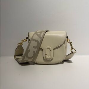 NWT Marc Jacobs small covered saddle bag cloud white